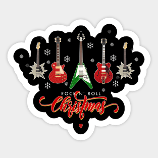 Rock N Roll Christmas Sticker